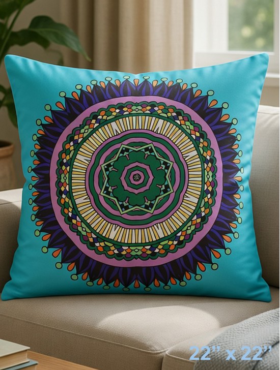 Abstract Print Silky-Touch Cushion & Filler